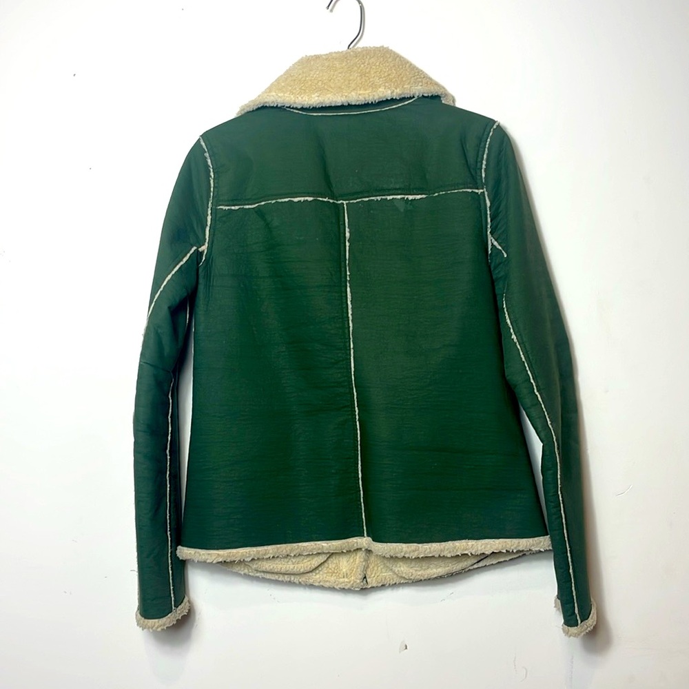 Rebecca Minkoff Sherpa Green Quinn Bomber Jacket NWOT - Picture 7 of 11